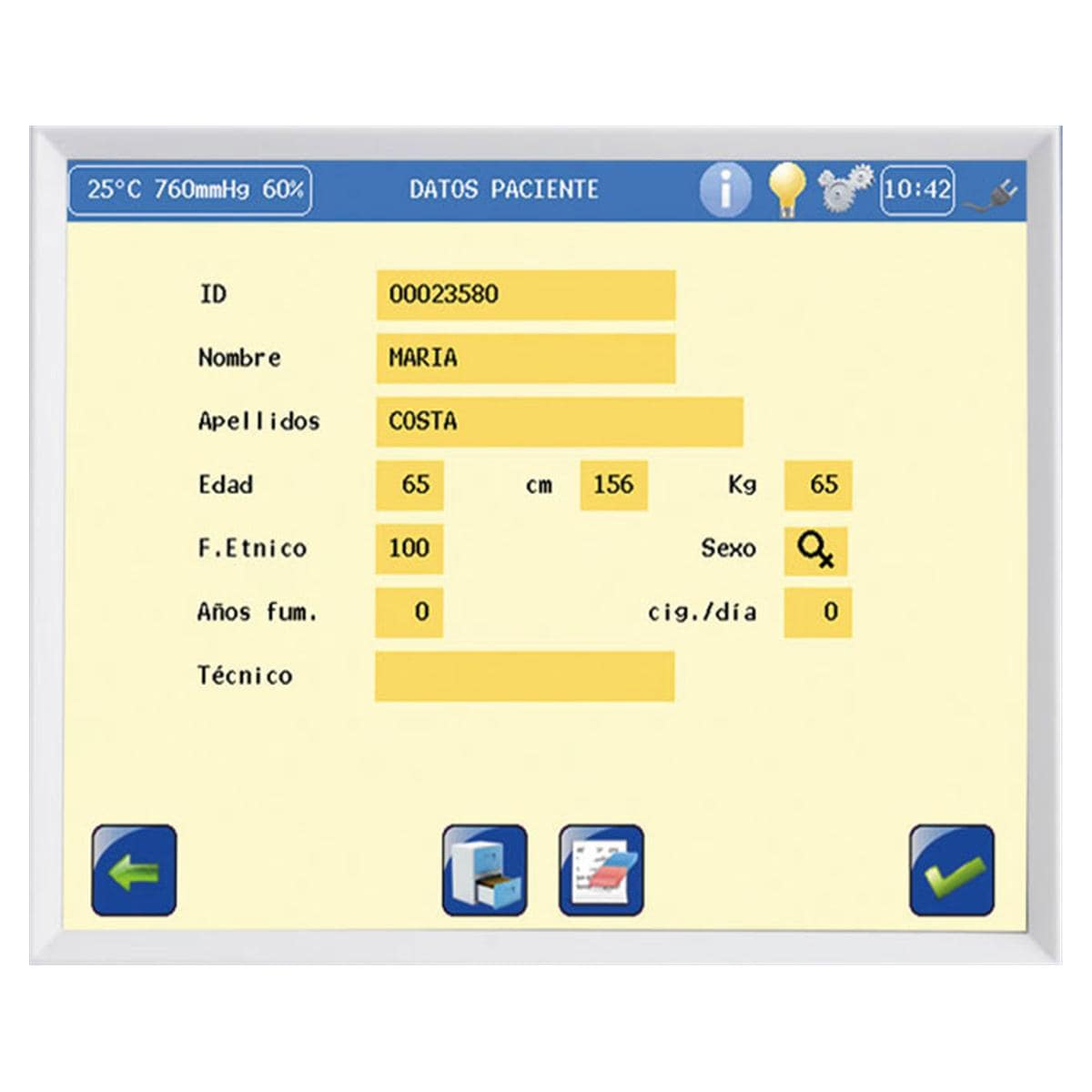 ESPIRÓMETRO DATOSPIR TOUCH EASY-T 1U