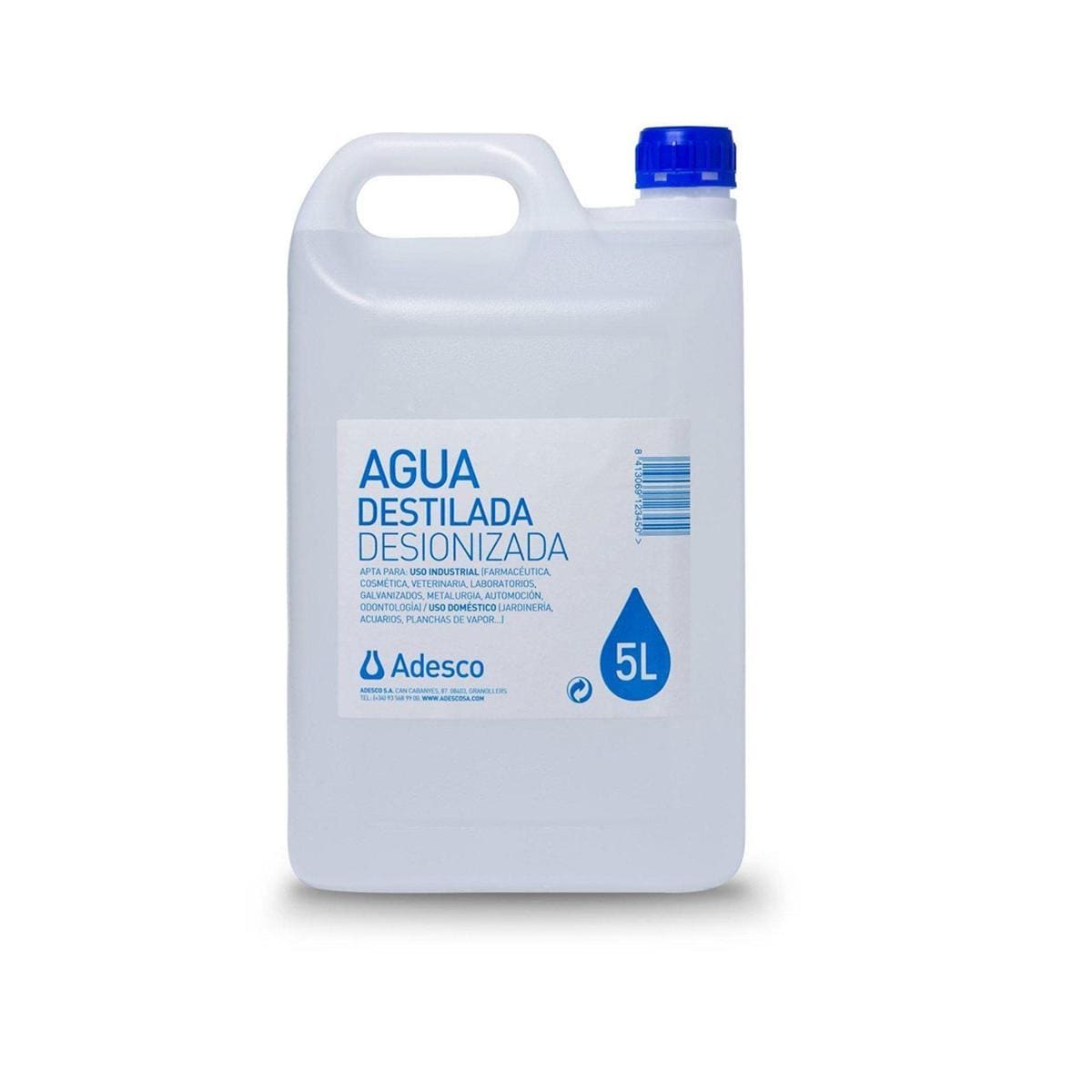 AGUA DESTILADA NO ESTERIL 3X5L - ADESCO