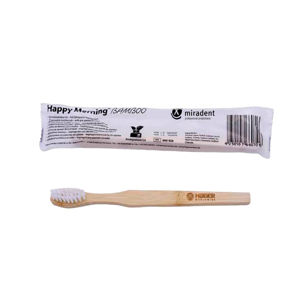 CEPILLO DENTAL HAPPY MORNING MANGO BAMBÚ 40U - HAGER WERKEN