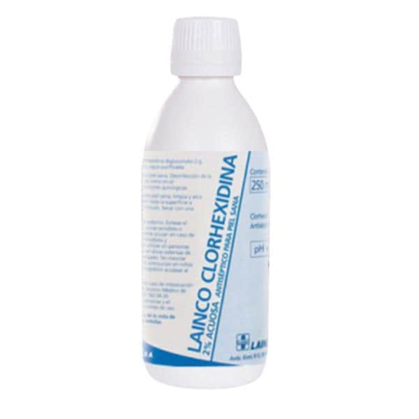 CLORHEXIDINA 2% ACUOSA TAPÓN OBTUR. 250ML. LAINCO