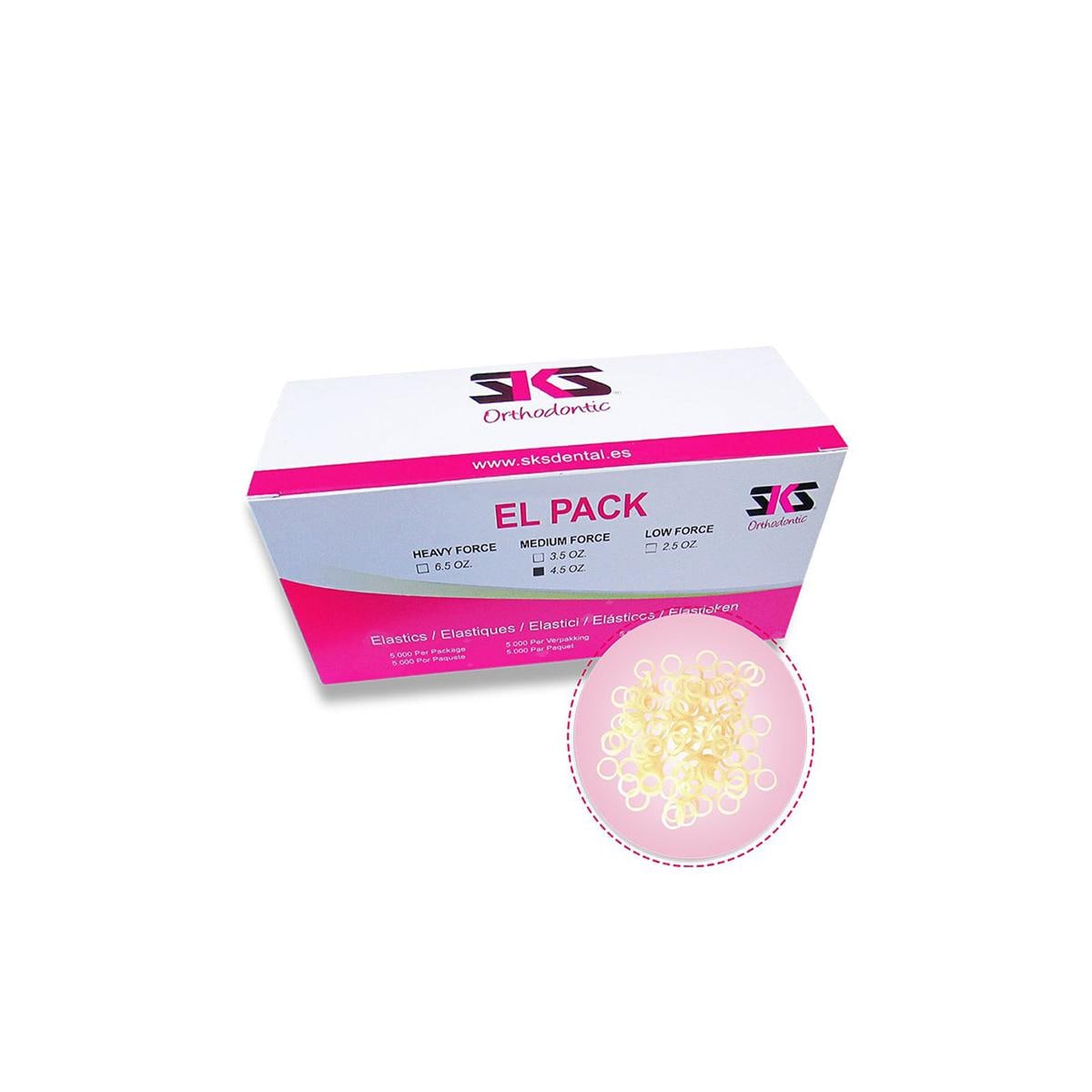 ELASTICO INTRAORAL 3/16 (4,6MM) 6,5OZ 5000U - SKS