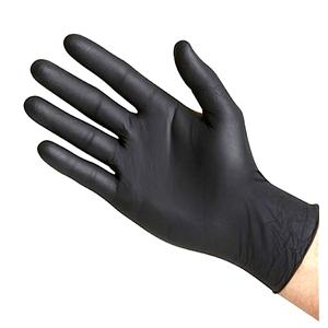 GUANTES EXAMEN NITRILO SIN POLVO NEGRO S 100U