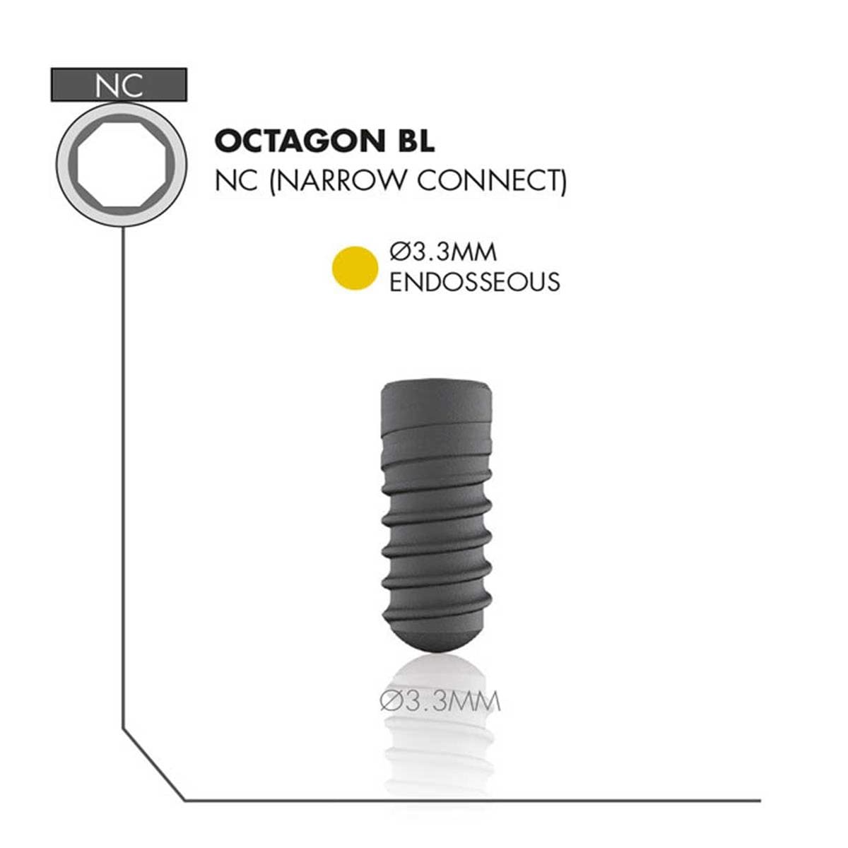 infinity OCTAGON BONE LEVEL IMPLANT 3.3 x 10mm NP