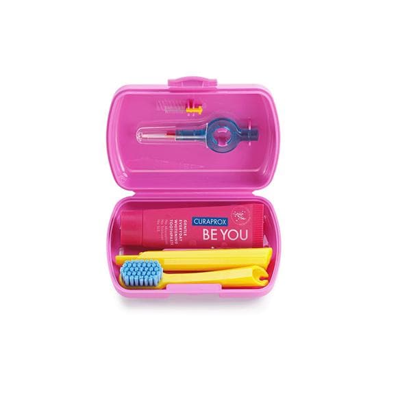 KIT DENTAL DE VIAJE ROSA - CURAPROX