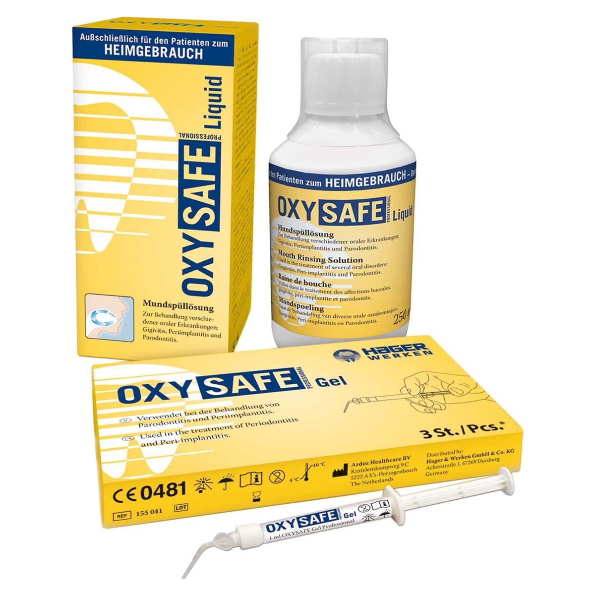 OXYSAFE KIT 3X1ML GEL + 3X250ML COLUTORIO - HAGER WERKEN