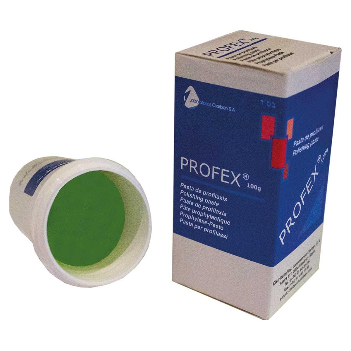 PASTA PROFILAXIS PROFEX ABRASIVIDAD MEDIA MENTA BOTE 100G - CLARBEN