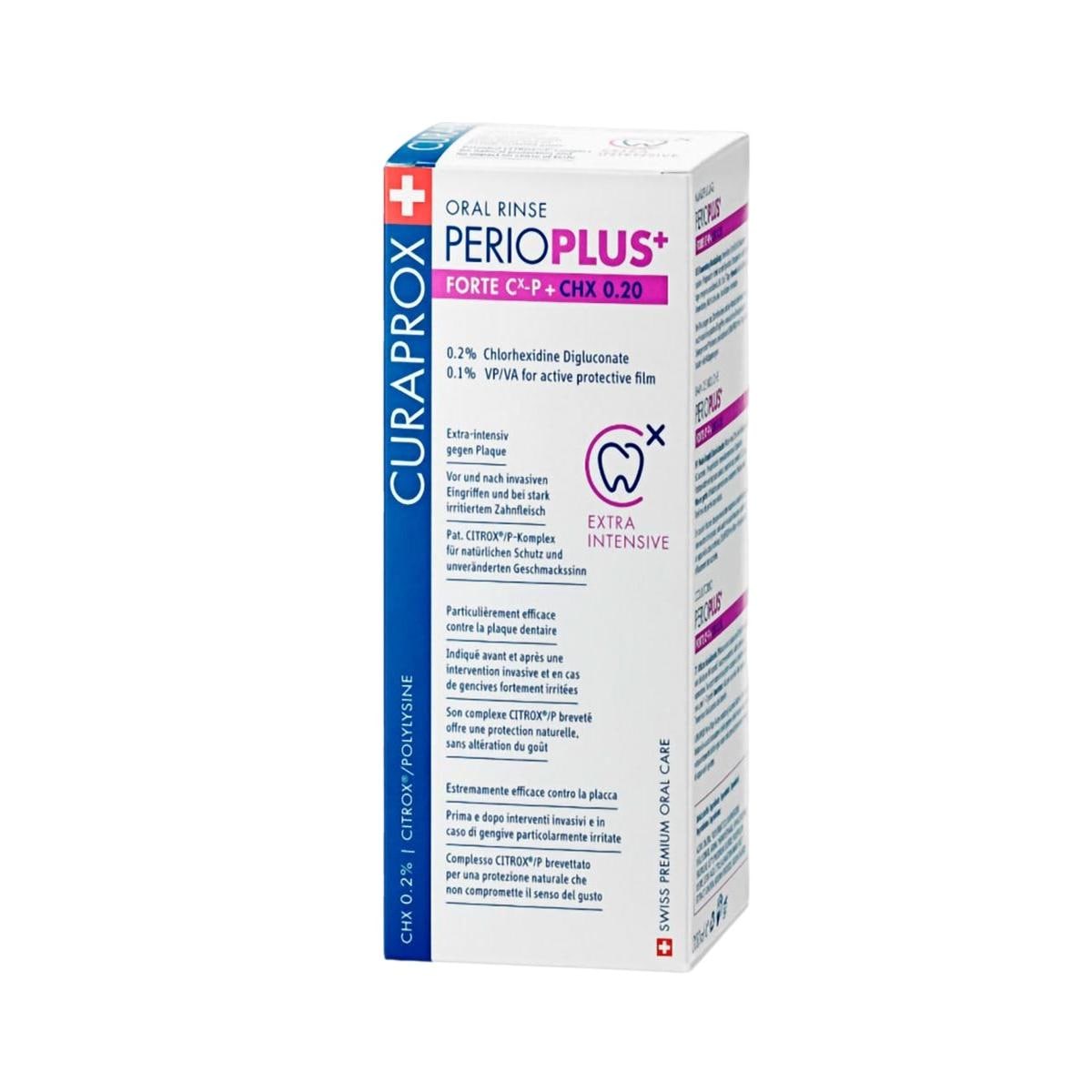 PERIO PLUS FORTE ENJUAGUE 20% CLORHEXIDINA 900ML.- CURAPROX