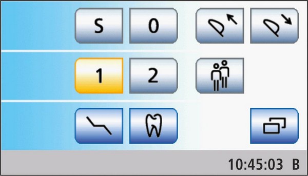 Sillón dental SINIUS: Pantalla de mando EasyTouch- display 2